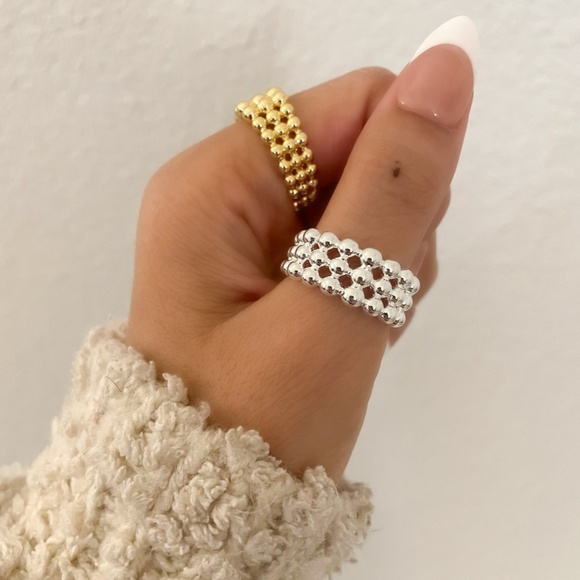 925 Sterling Silver Bead Ring Ball Ring Minimalist Ring Stackable Ring Band - Picture 7 of 10